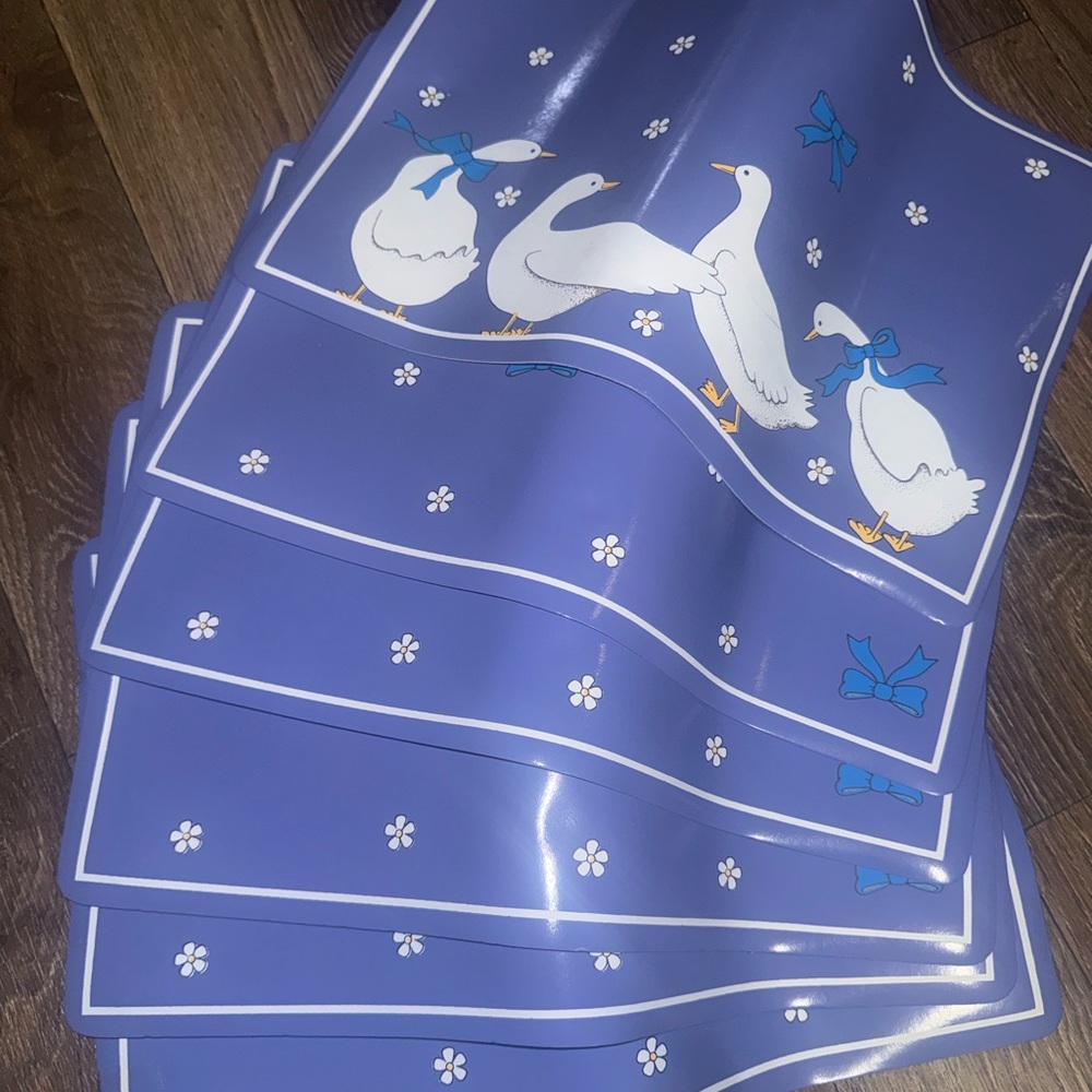 Blue Duck Print Placemats